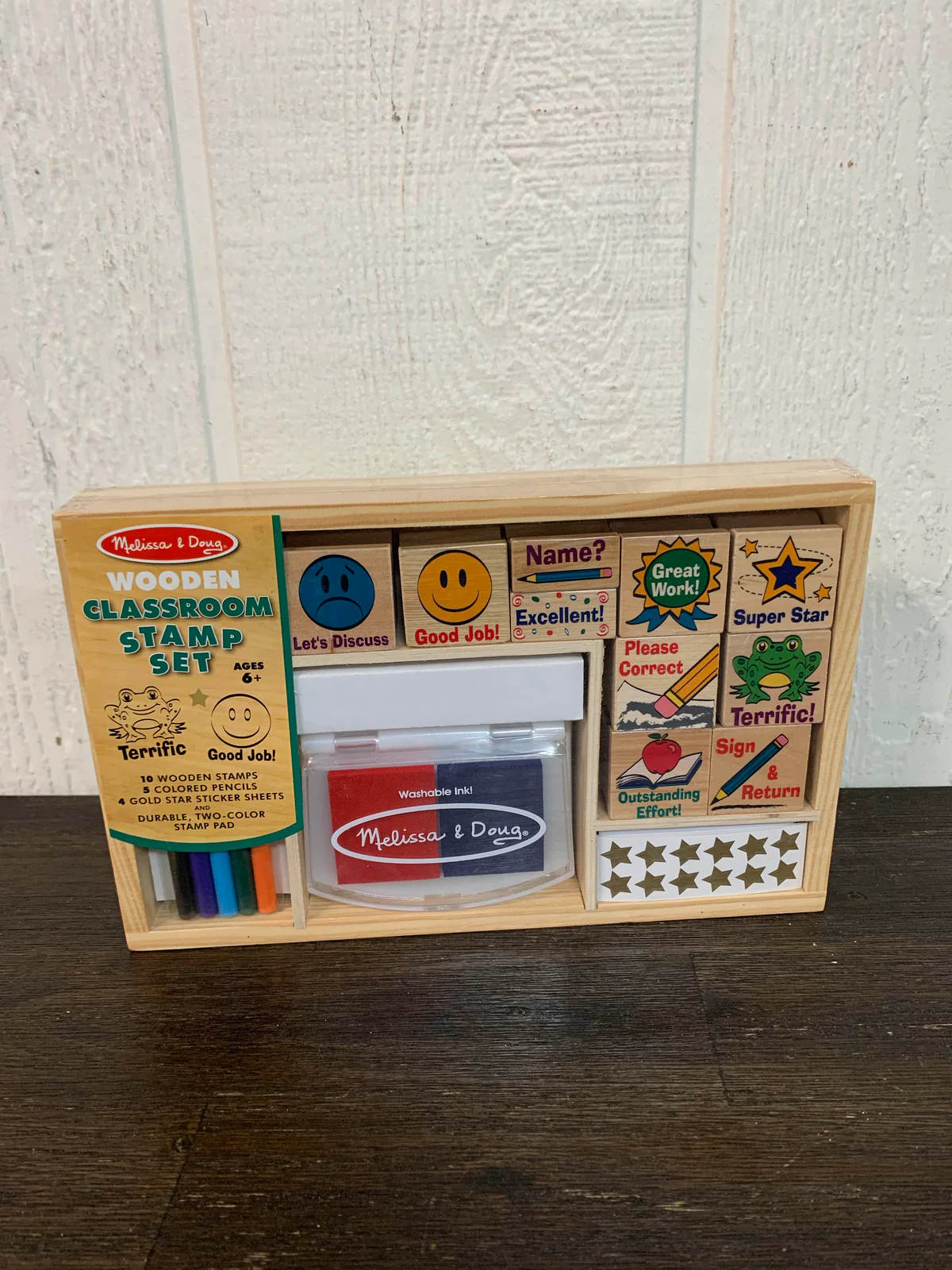 Melissa & Doug Wooden Stamp Set