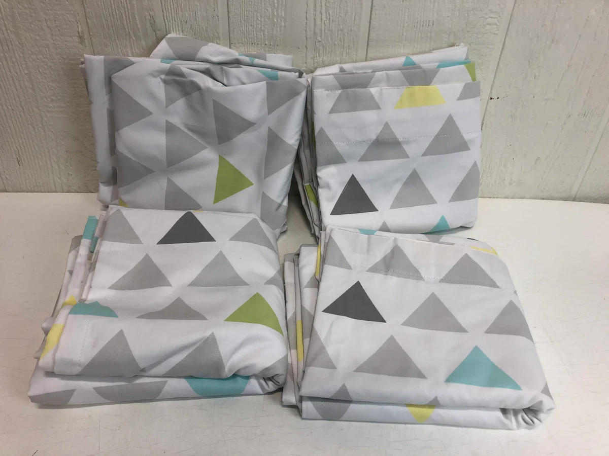 Cloud Island Blackout Curtain Panels, Gray Triangles