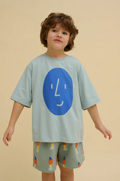 ORGANIC COTTON POTATO TEE (Blue)