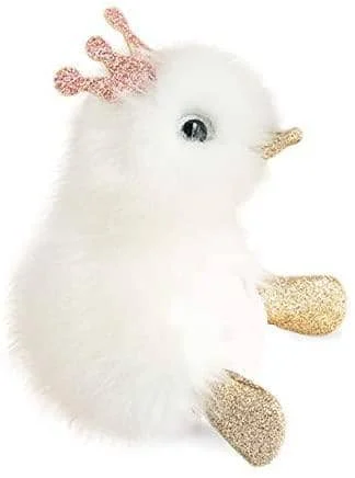 Doudou Et Compagnie Stuffed Animal Plush Duck Princess With Pink Glitter Crown