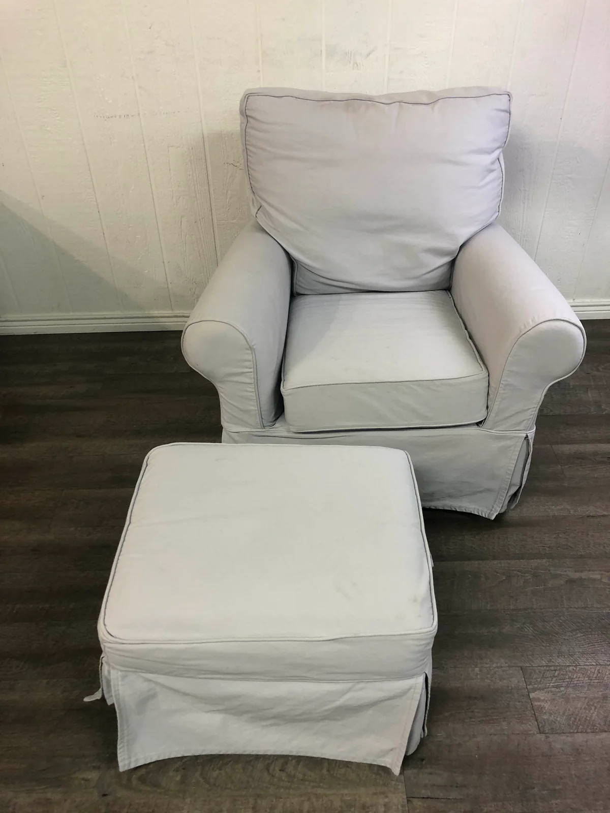 Pottery Barn Kids Swivel Glider Rocking Chair, With Ottoman