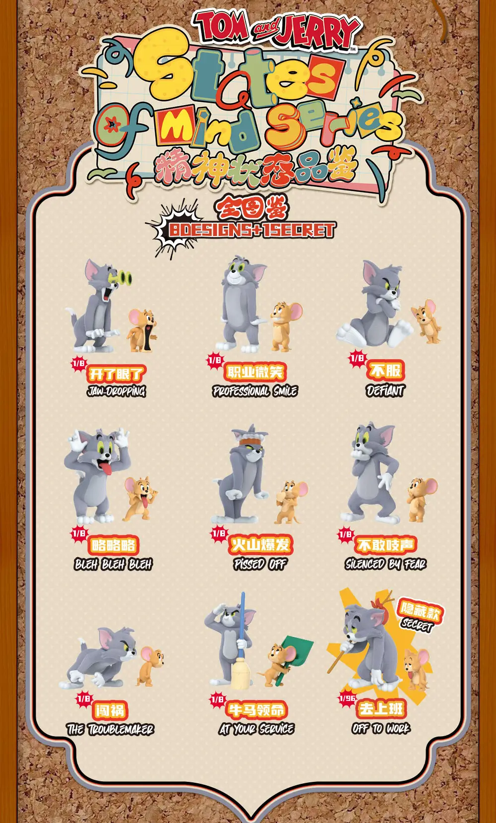 BLINDBOX Tom and Jerry States of Mind Series 1Box 8pcs