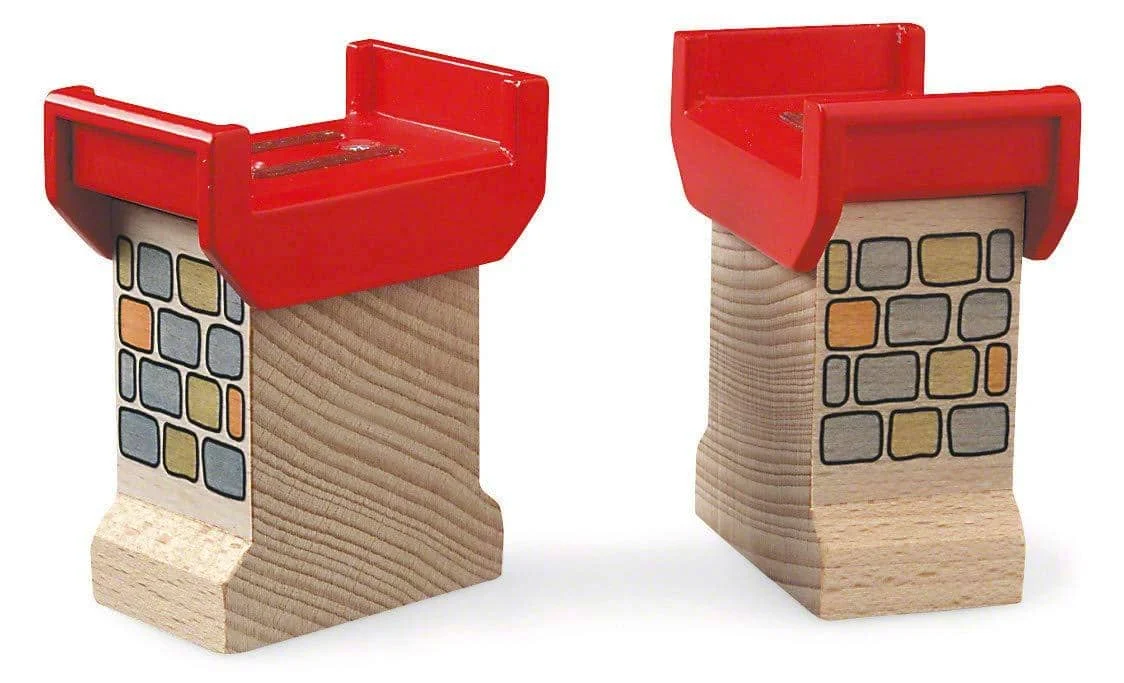 Brio World33254 - Super Supports - 2 Piece Wooden Railway Set Train Accessory For Kids Ages 3 And Up