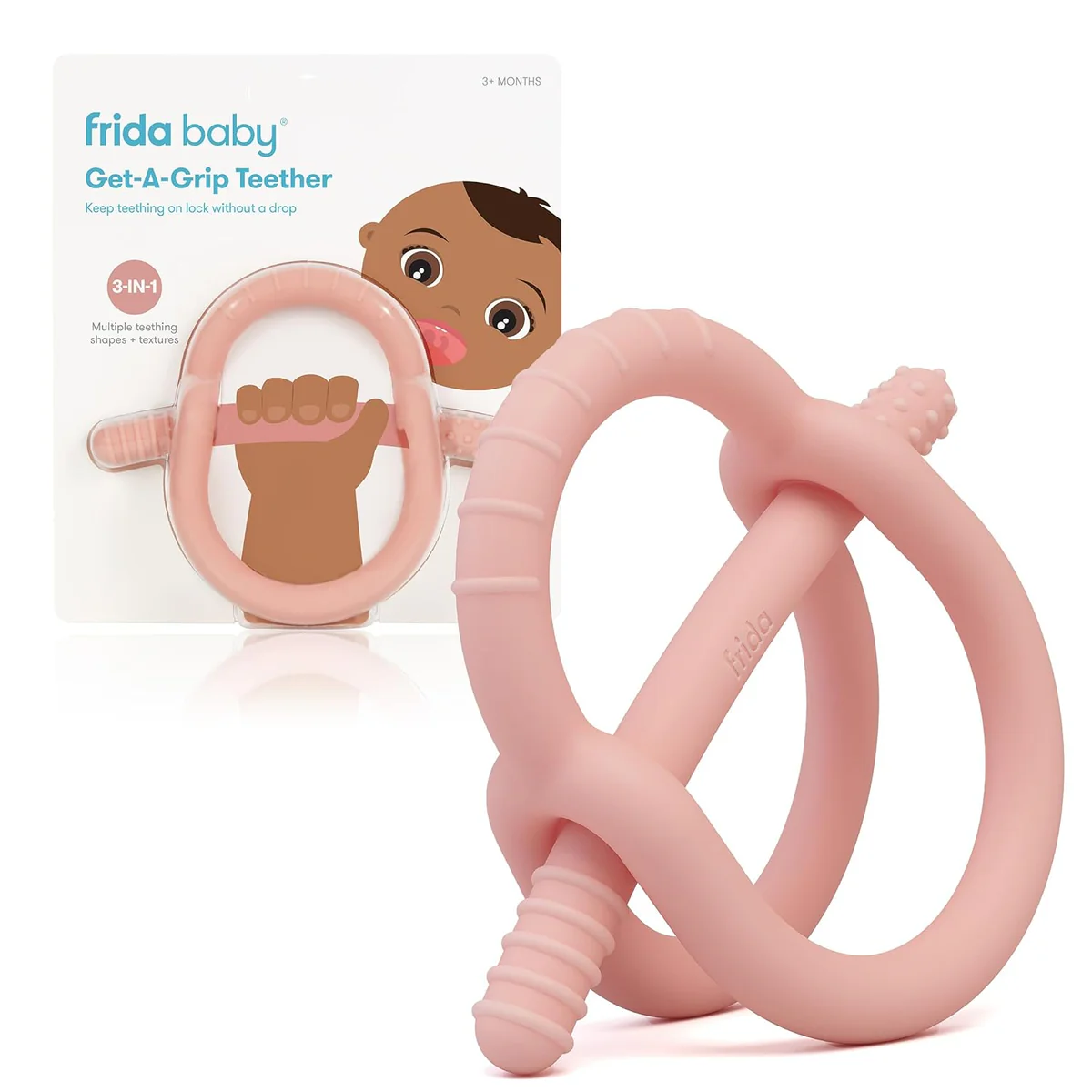 Get-A-Grip Silicone Baby Teether | Easy-Hold, BPA-Free Teething Relief