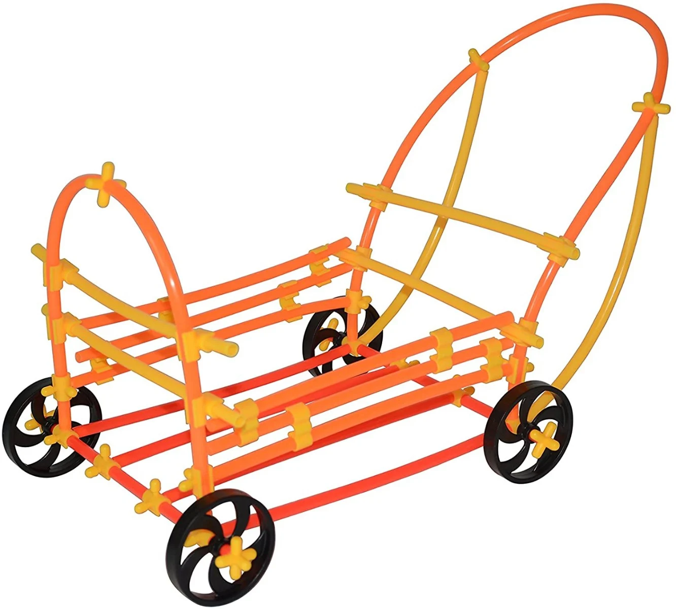 Straws and Connectors Add On Wheels - 16 Piece