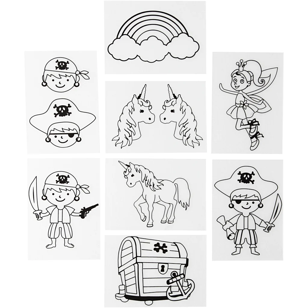 Shrink Plastic Sheets With Motifs Matte Transparent - 36 Pack