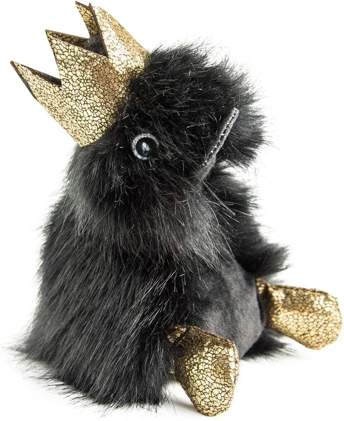 Doudou Et Compagnie Stuffed Animal Plush Duck -Charly Prince With Gold Glitter Crown