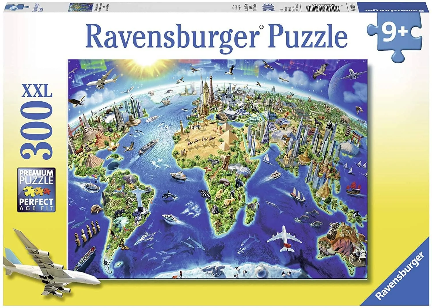 Ravensburger 13227: World Landmarks Map (300 Piece Jigsaw Puzzle)