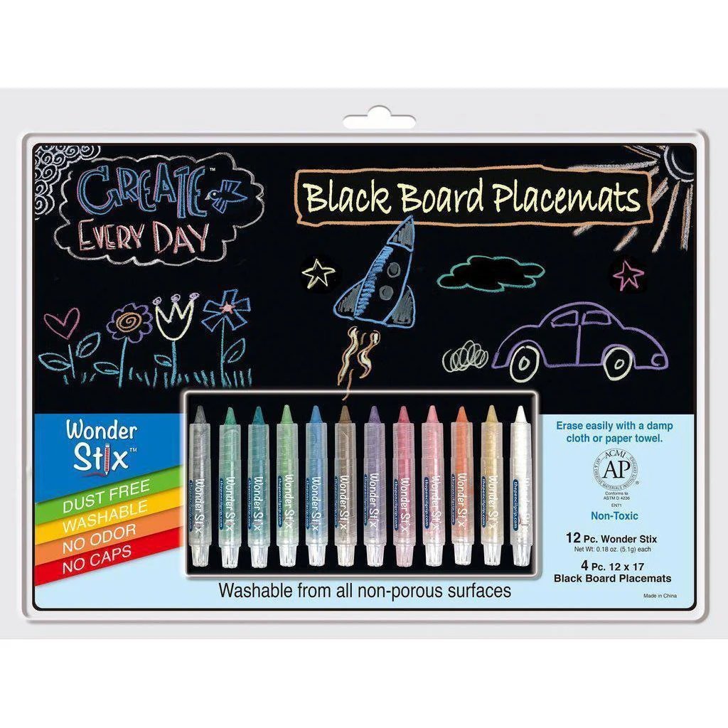 Blackboard Playmat Kit with Wonder Stix