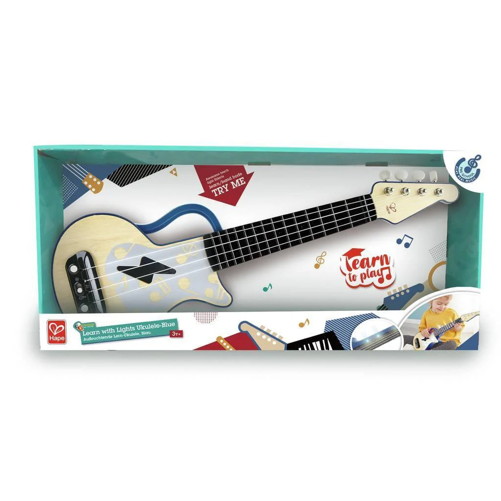 Blue Rock-n-Roll Ukulele