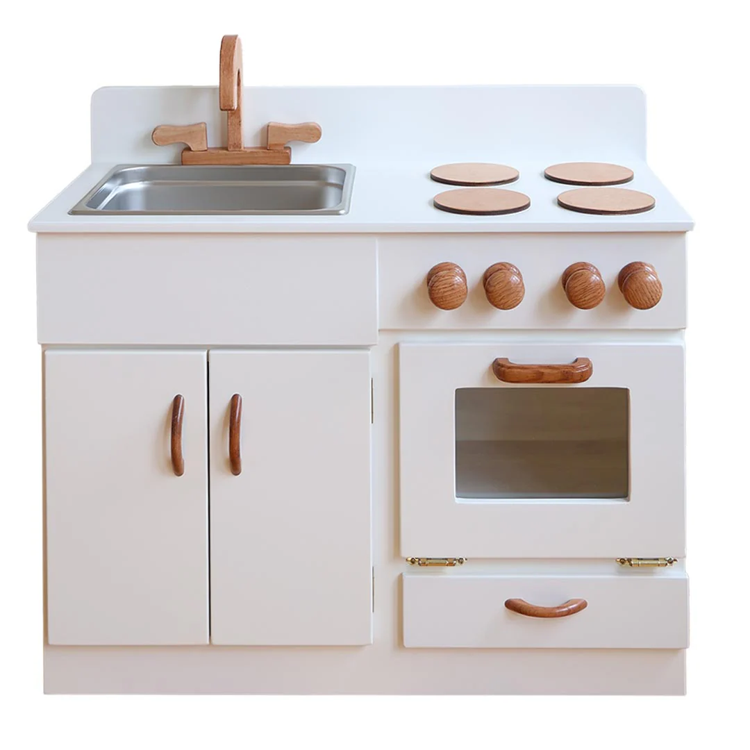 Classic Wooden Play Kitchen - White