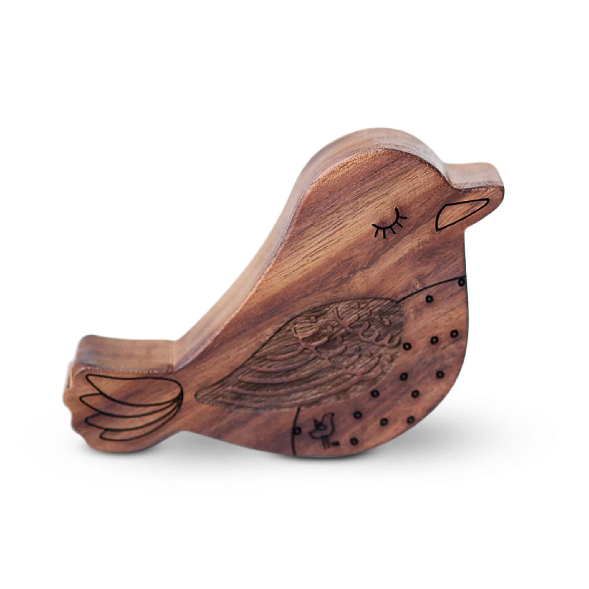 Bird Wood Rattle Teether