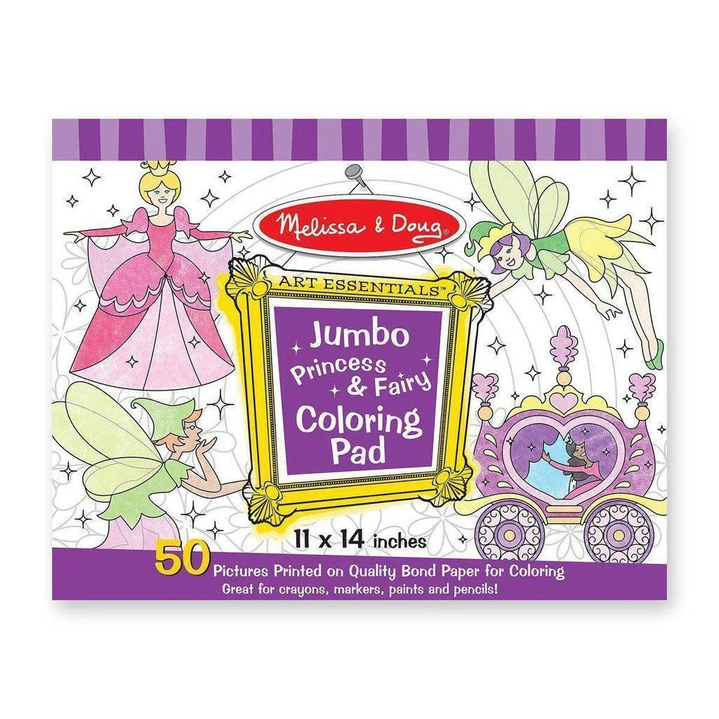 Jumbo Coloring Pad - Princess & Fairy