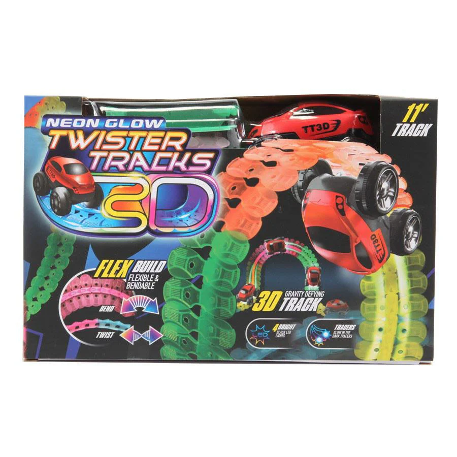 Neon Glow Twister Tracks 3D
