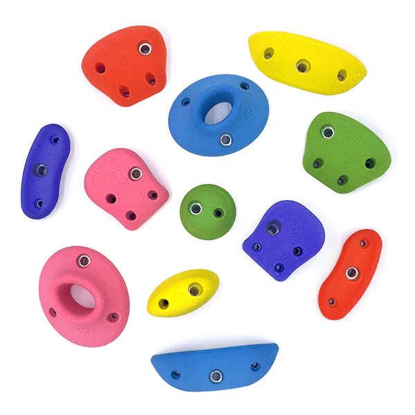 Exclusive Designer Colorful Smooth Move Rock Wall Holds | Bolt on AND Screw On