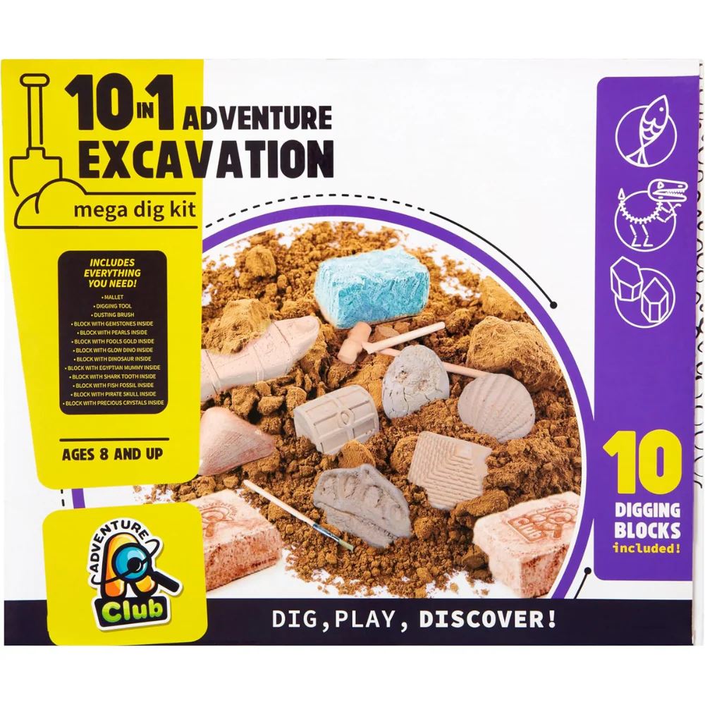 10-in-1 Adventure Excavation Mega Dig Kit