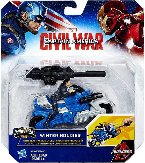 Captain America Civil War Winter Soldier & Blast Action Cycle Action Figure Vehicle