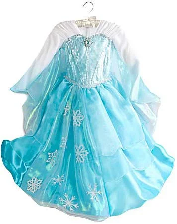 Disney Frozen Elsa Winged Sleeve Dress Exclusive Dress Up Toy [Size 7/8]