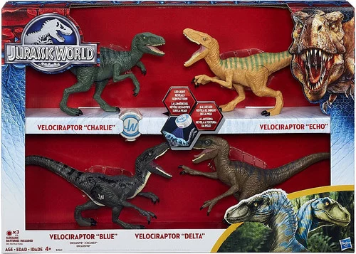 Jurassic World Velociraptor Charlie, Delta, Echo & Blue Exclusive Action Figure 4-Pack