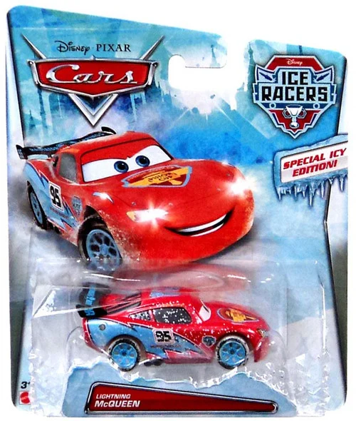 Disney / Pixar Cars Ice Racers Lightning McQueen Diecast Car [Special Icy Edition]