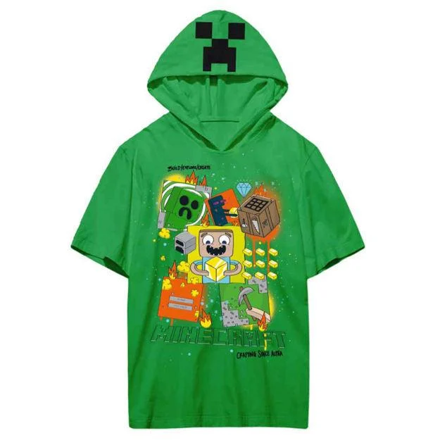 Minecraft: Build /Explore /Create - Youth Cosplay Hooded Tee