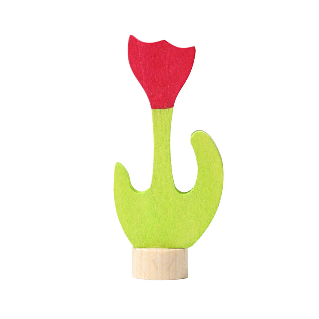 Birthday Ring Decoration - Red Tulip