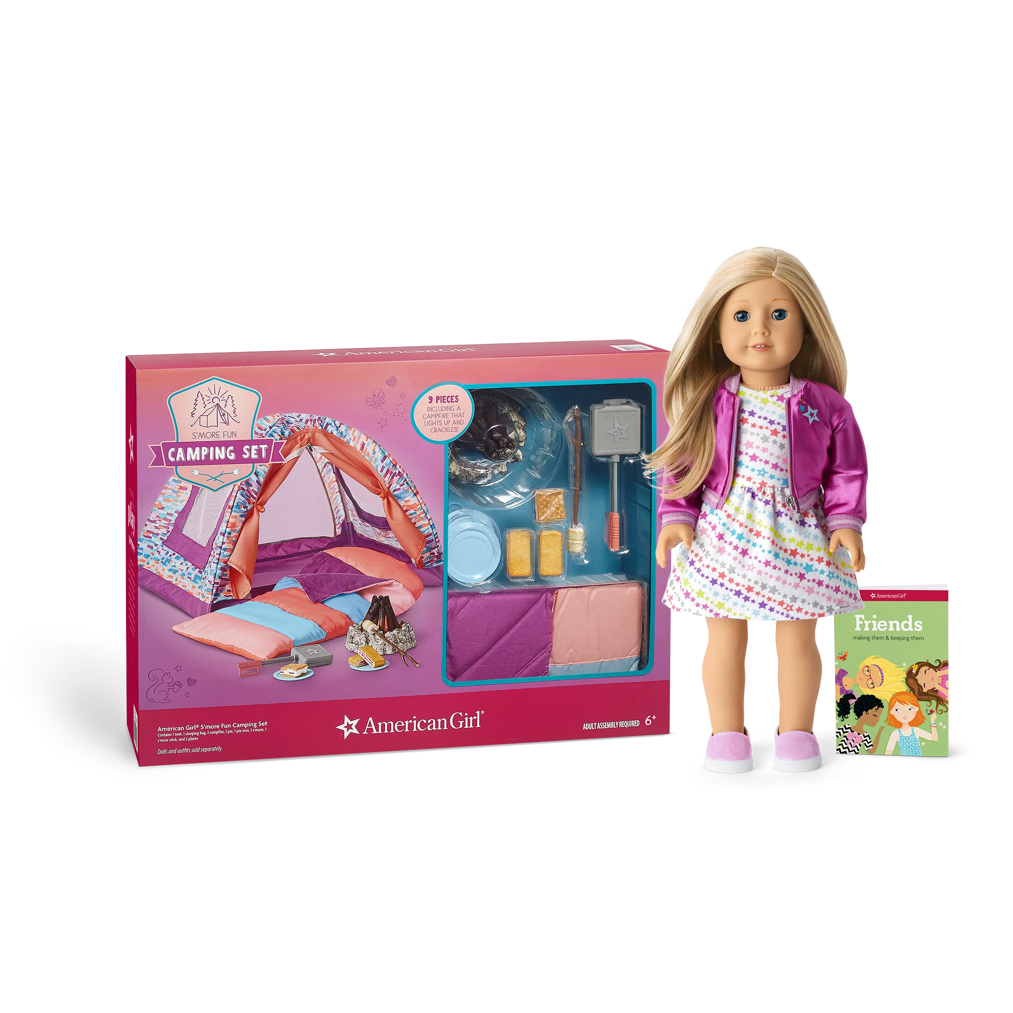 Truly Me™ 18-inch Doll #27 & S’more Fun Camping Set