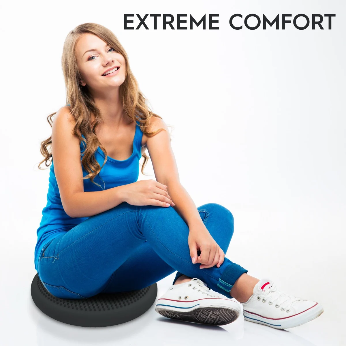 Sensory Cushion Wiggle Seat - Dark Gray - 13 inch