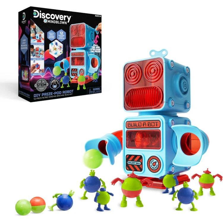 DIY Prize-Pod Robot 52-Piece Retro Vending Machine Build Kit