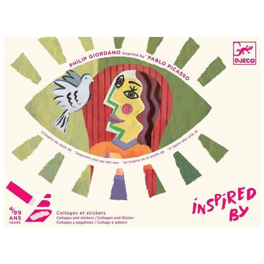 Inspired by Picasso - Square Heads Collage & Sticker Art Kit