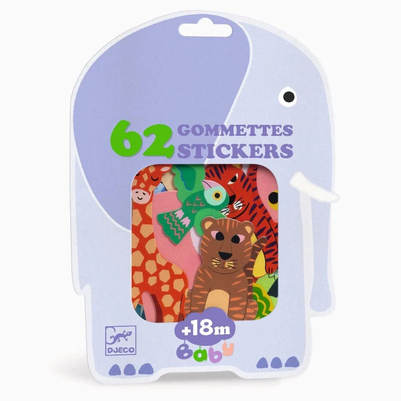 Safari Animals Baby Stickers