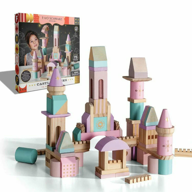 Wood Castle Blocks 75pcs
