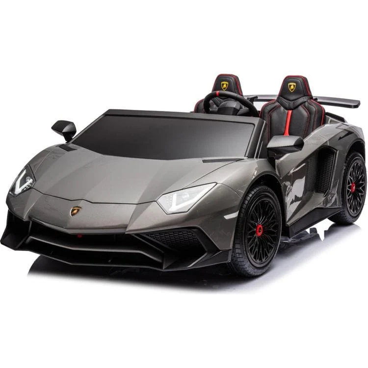24V Lamborghini Aventador 2 Seater Ride on Car for Kids - Grey