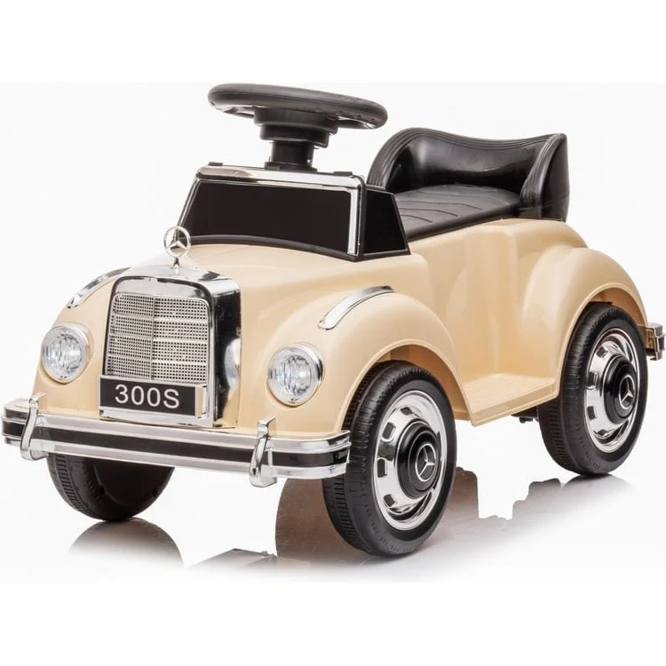 6V Mercedes Benz 300S 1-Seater Mini Ride On Car - Beige