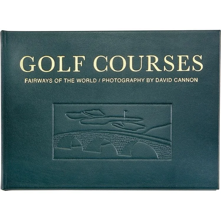 "Golf Courses: Fairways of the World" Book in Green Bonded Leather