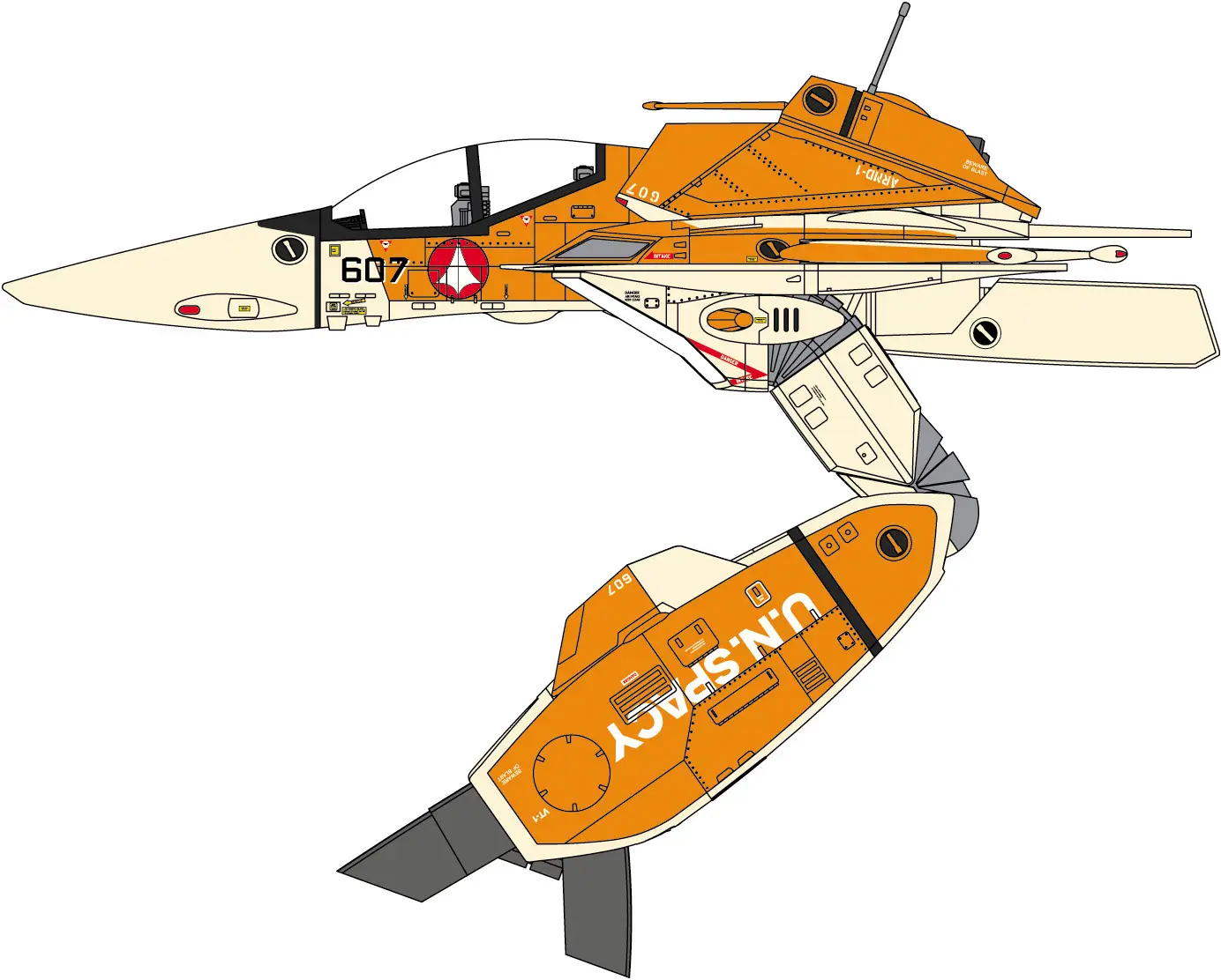 1/72 VT-1 Gerwalk Fighter Ostrich