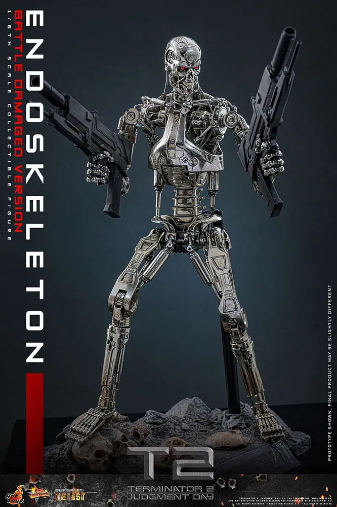 1/6 Movie Masterpiece Diecast - Fully Poseable Figure: Terminator 2: Judgment Day - Endoskeleton (Battle Damaged)