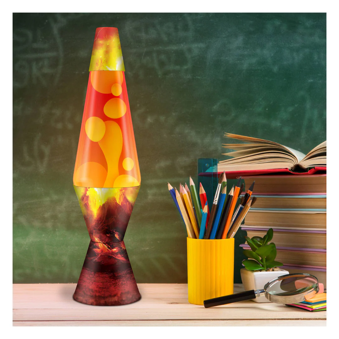 Lava Lamp 14.5in - Erupting Crater Yellow & Red