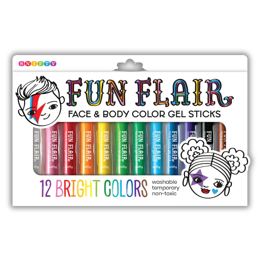 Fun Flair Face & Body Color Sticks Set