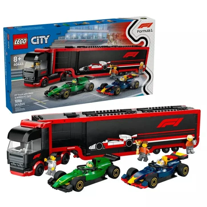 60445 City: F1 Truck with RB20 & AMR24 F1 Cars