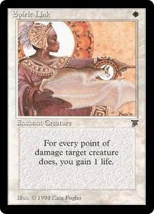 MtG Legends Uncommon Spirit Link [Moderately Played]