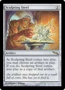 MtG Mirrodin Rare Foil Sculpting Steel #238