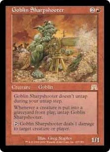 MtG Onslaught Rare Goblin Sharpshooter #207 [Lightly Played]