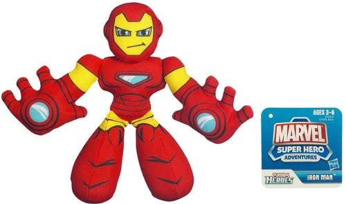 Marvel Playskool Heroes Super Hero Adventures Iron Man Bean Bag Plush