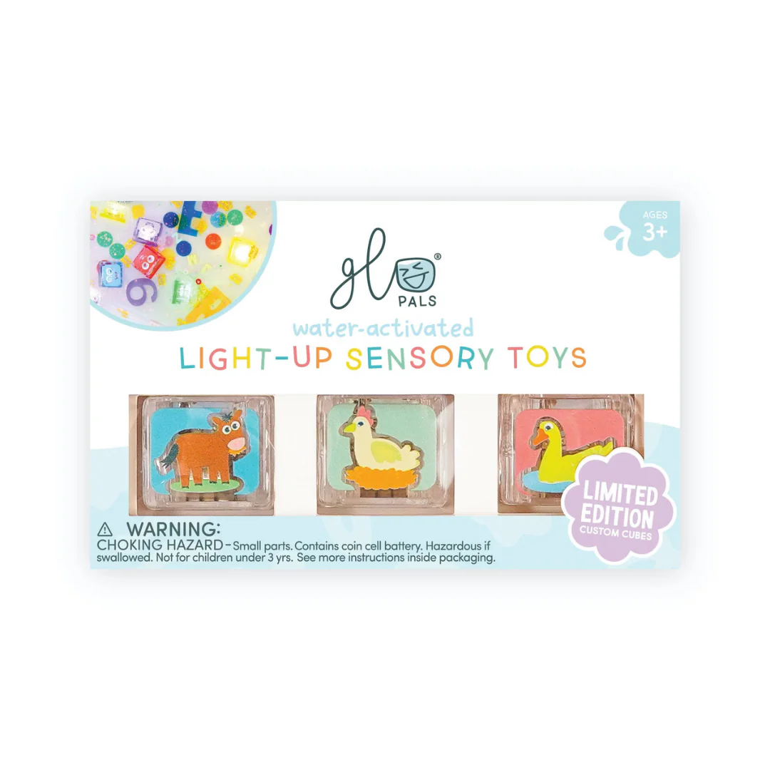 6pk Glo Pals Bath Cube: Farm