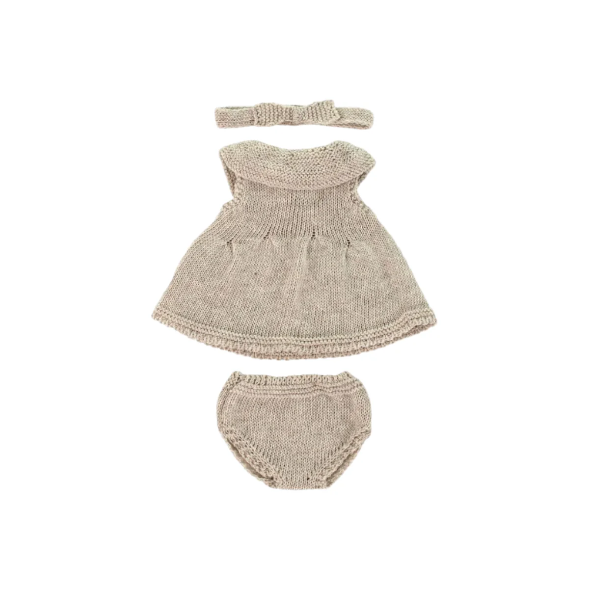 Knit Doll Outfit - 12" Dress & Headband