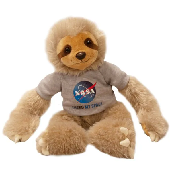NASA I Need My Space Plush Three-Toed  Sloth Plush