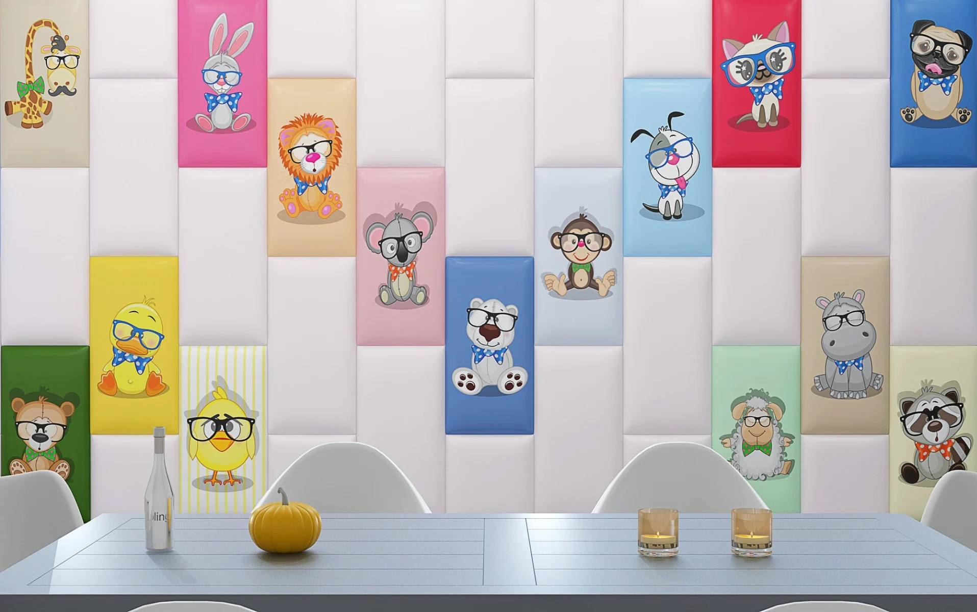 Wall Padding - Animal Cartoon Characters
