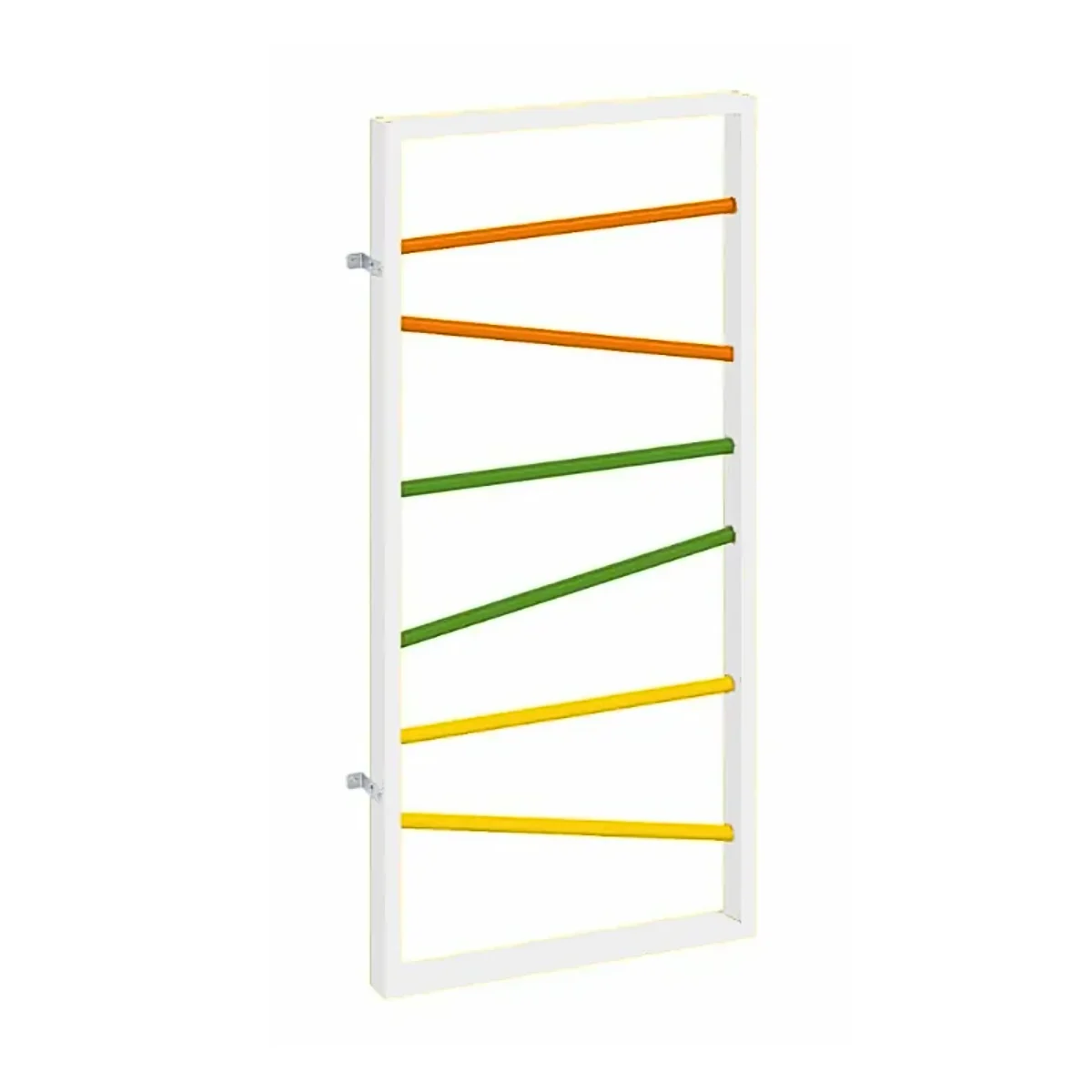 Slanted Bars Ladder Climbing Wall Panel - Metal Frame