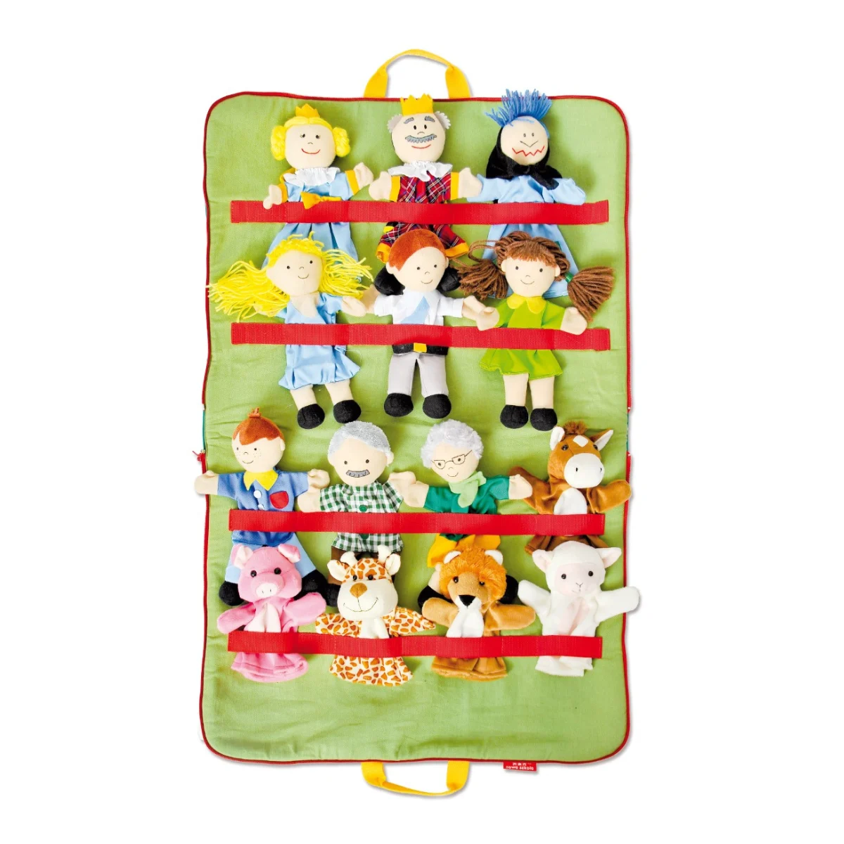 Hand Puppet Set with Storage Bag